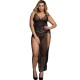 SUBBLIME Queen Plus Vestido Largo Negro