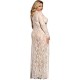 SUBBLIME Queen Plus Vestido Blanco Largo